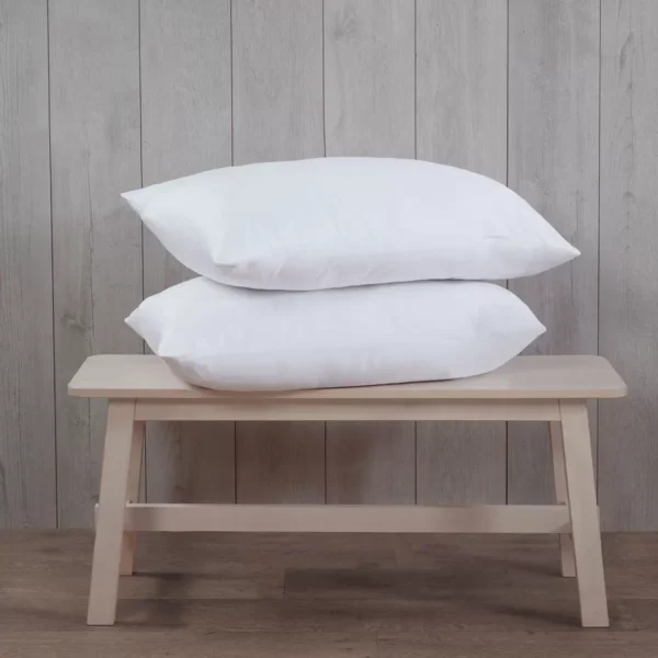 Cotton Exchange 200 Thread Count Percale White 3 Piece Bed Set - Image 2