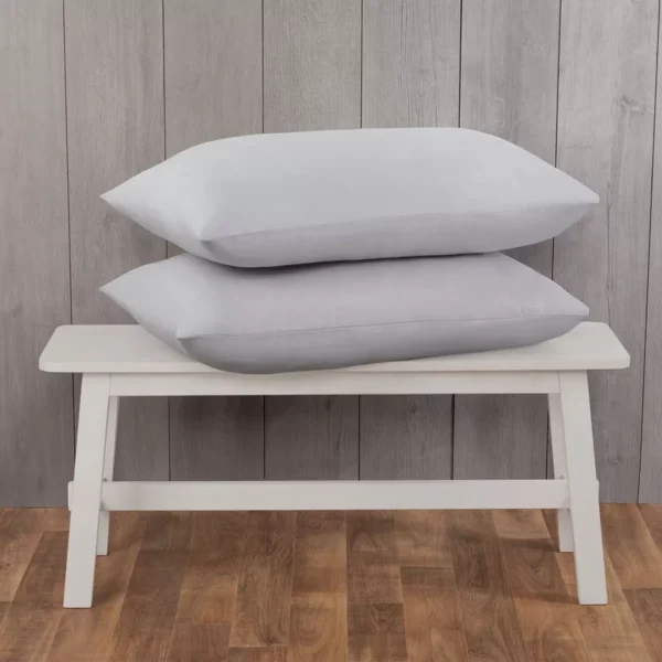 Cotton Exchange 200 Thread Count Percale Grey 3 Piece Bed Set - Image 3