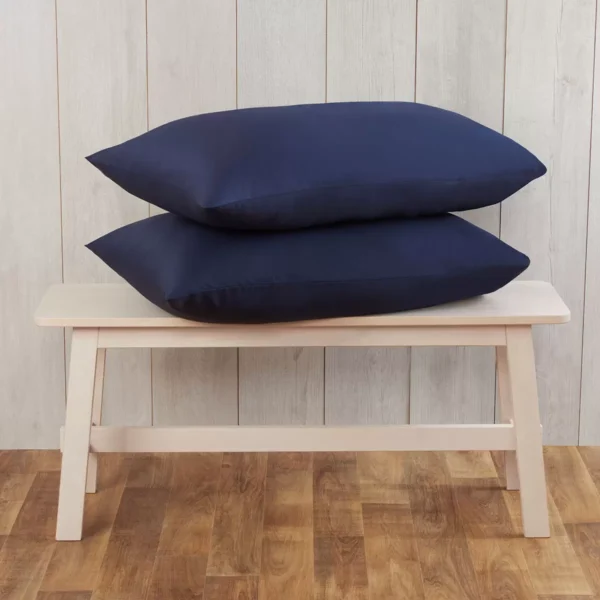 Cotton Exchange 200 Thread Count Percale Navy 3 Piece Bed Set - Image 3