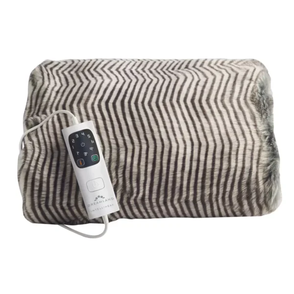 Dreamland Relaxwell Deluxe Zebra Print Faux Fur Heated Throw | Fast Heating & Energy Efficient - Image 6