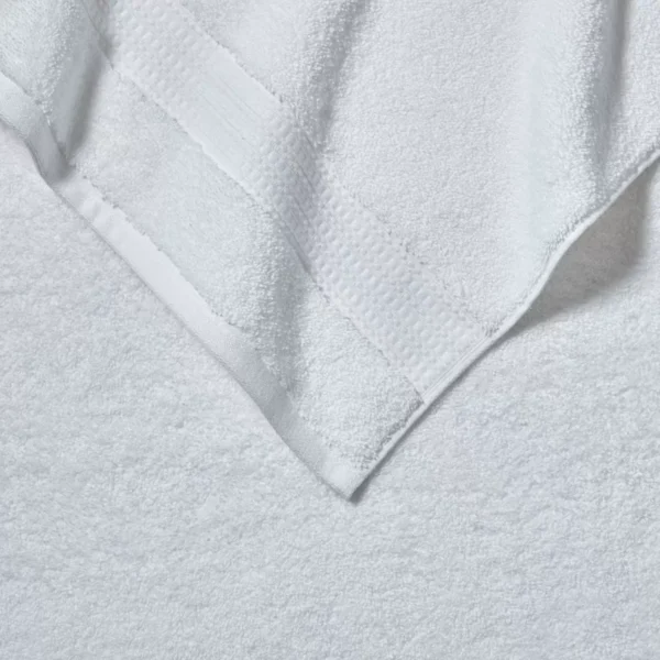 100% Hygro Cotton Bath Towel, White - Image 2