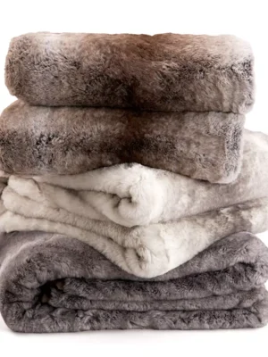 Soft and Luxurious Faux Fur Throw | Extra Thick & No Shedding