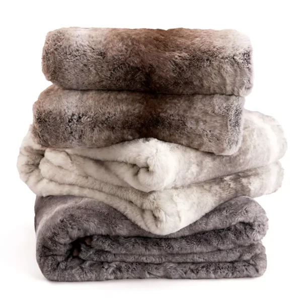 Soft and Luxurious Faux Fur Throw | Extra Thick & No Shedding
