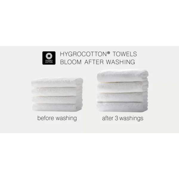 100% Hygro Cotton Bath Towel, White - Image 5