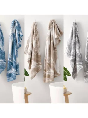 Loftex 100% Cotton Marble Spa Bath Towel