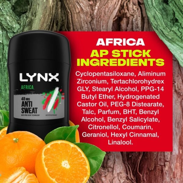 Lynx Africa 48-hour protection Anti-perspirant Stick - Image 5