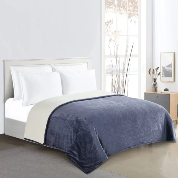 Etched Sherpa Blanket | Silky Soft Velvet & Cozy Sherpa Reverse - Image 10