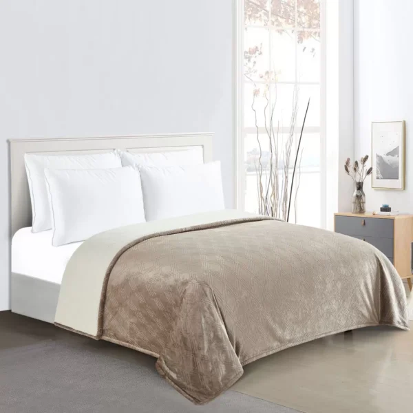 Etched Sherpa Blanket | Silky Soft Velvet & Cozy Sherpa Reverse - Image 7