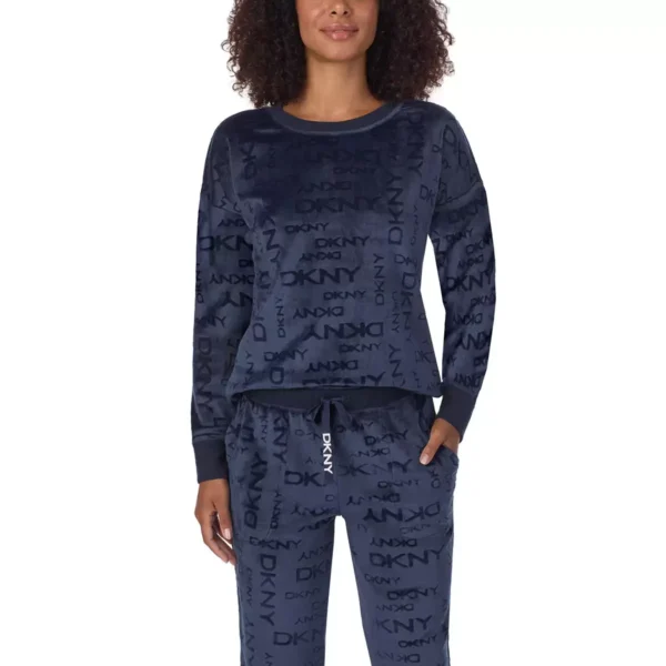 DKNY Women's Fleece Lounge Set - Cozy Loungewear for Home and Errands - Comfort - Image 2