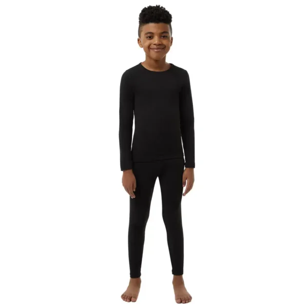 32 Heat Fleece Lined Base Layer - Fitted 2-Piece Set  | Soft Stretch Comfort - Image 5