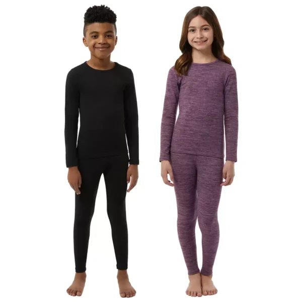 32 Heat Fleece Lined Base Layer - Fitted 2-Piece Set  | Soft Stretch Comfort