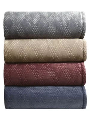 Etched Sherpa Blanket | Silky Soft Velvet & Cozy Sherpa Reverse