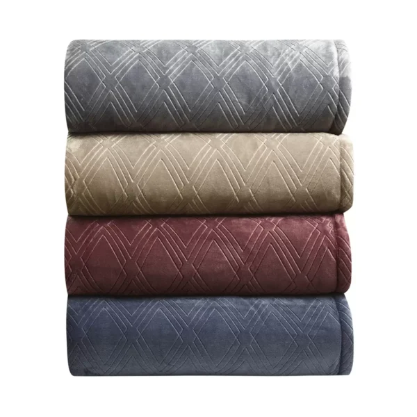 Etched Sherpa Blanket | Silky Soft Velvet & Cozy Sherpa Reverse