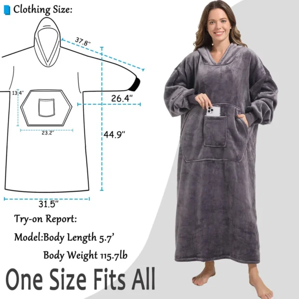 FUSSEDA Oversized Wearable Blanket Sweatshirt - Image 5