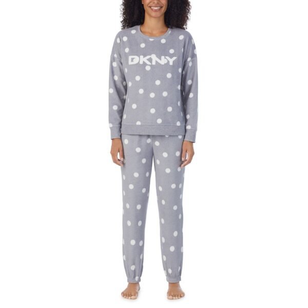 Style with the DKNY Ladies Fleece Lounge Set Lady Long Sleeve - Image 5
