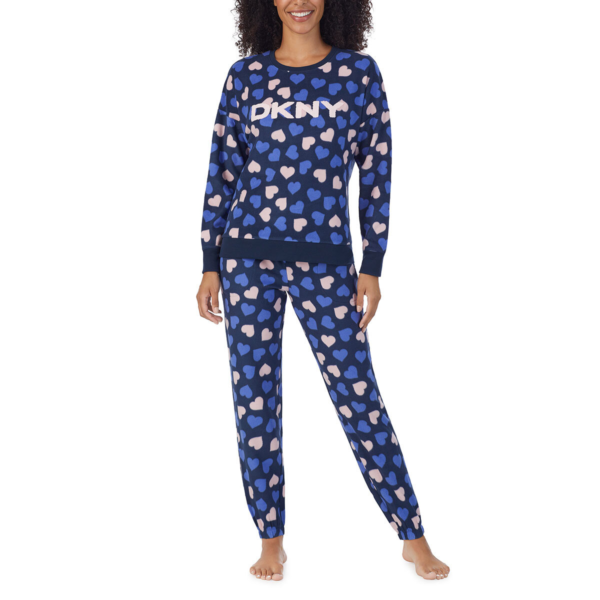 Style with the DKNY Ladies Fleece Lounge Set Lady Long Sleeve - Image 3