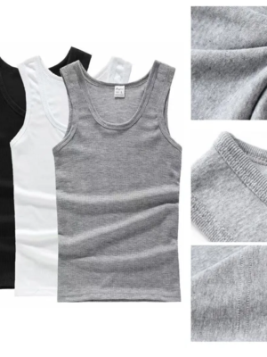 Men Vest Cotton Breathable Training Tank Top T Shirt Mix