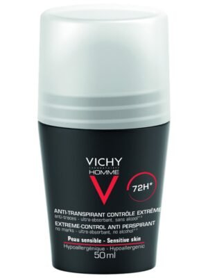 Vichy Homme 72hr Extreme Anti-Perspirant Roll-On 50ml | Long-Lasting Protection for Sensitive Skin