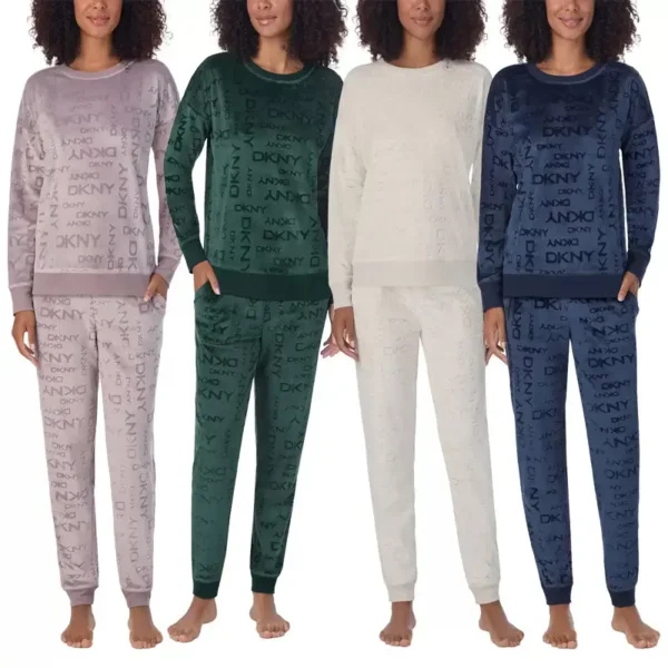 DKNY Women's Fleece Lounge Set - Cozy Loungewear for Home and Errands - Comfort
