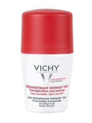 Vichy Intensive Antiperspirant 72H Roll-On | Powerful Sweat Control for Excessive Perspiration
