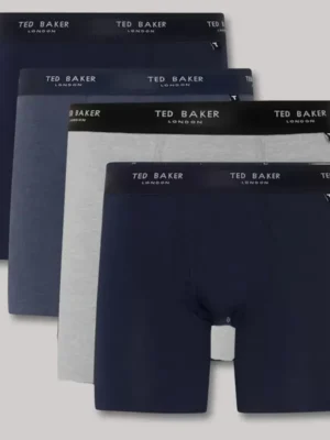 Ted Baker Men's Boxer Shorts, 4 Pack Navy Mix