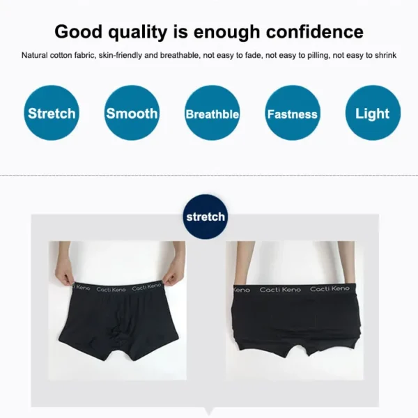 Men's Underwear Cotton Boxer Briefs Mini Breathable Luxury - Image 4