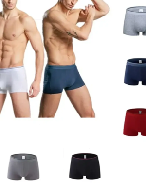 Men's Underwear Cotton Boxer Briefs Mini Breathable Luxury