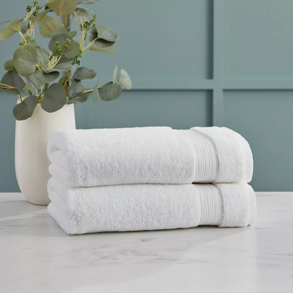 100% Hygro Cotton Bath Towel, White
