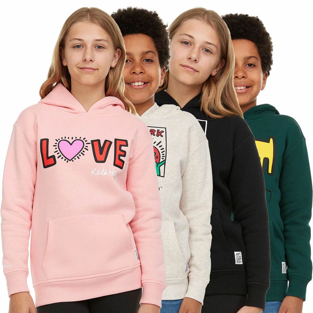 Keith Haring Kids Hoodie – Artistic Fleece Hoodie for Children