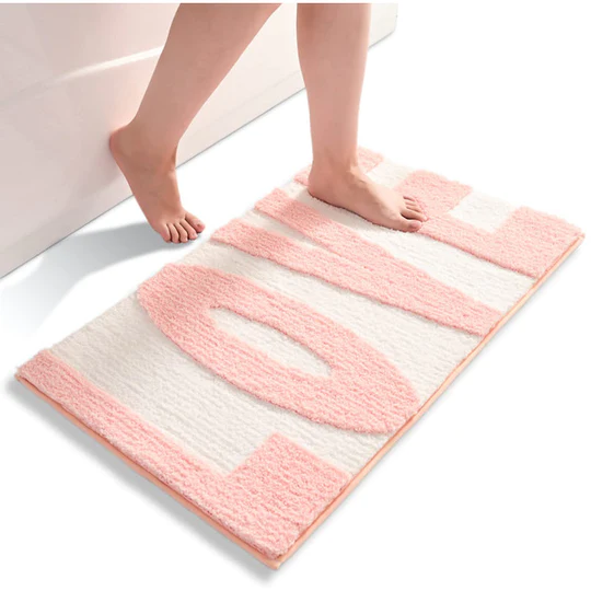 QJHOMO Pink Bath Mat – Luxury and Functionality for Your Bathroom