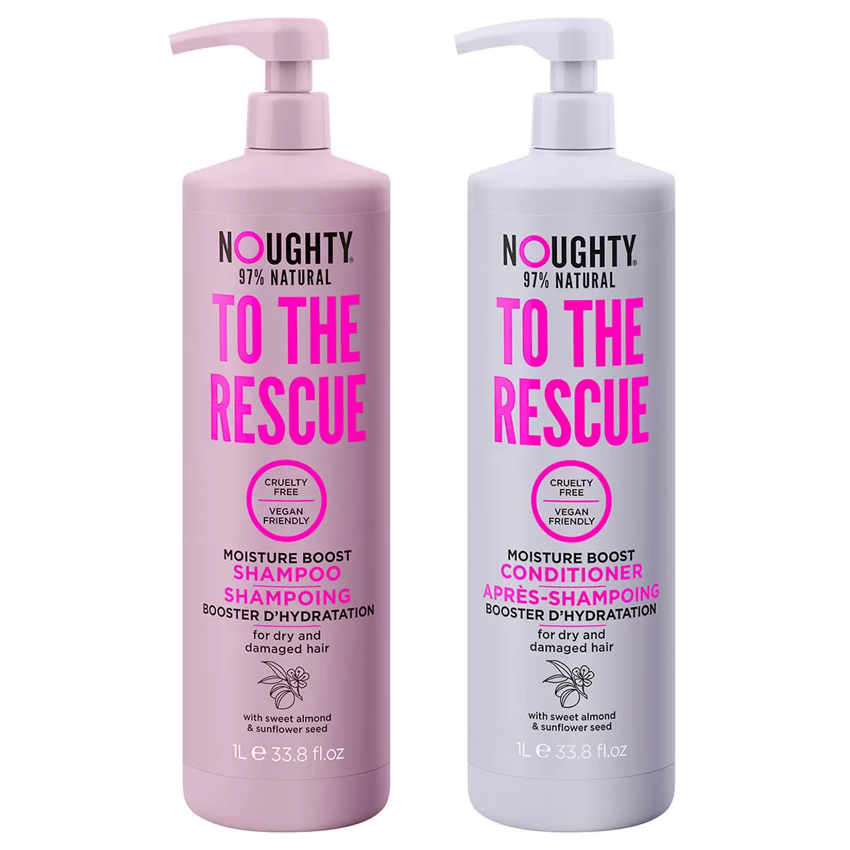 Noughty To The Rescue Hydrating Shampoo & Conditioner Duo for Dry Hair – 2 x 1L