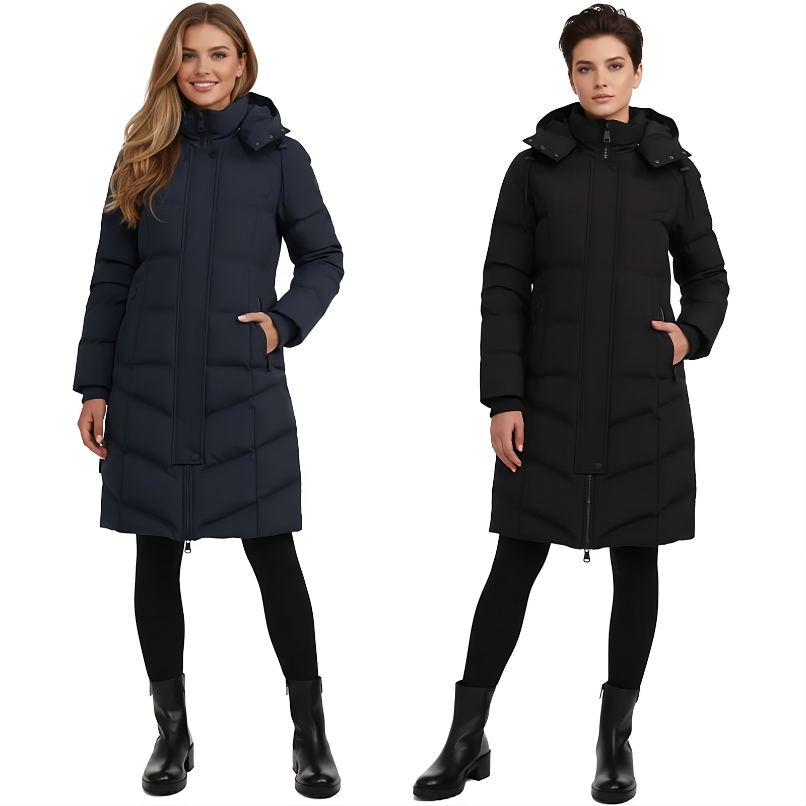 Pajar Down Jacket – Long Lightweight Winter Coat for Women